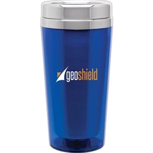 Blue - 16 Oz Double Wall Translucent Acrylic Exterior With 18/8 Stainless Steel Liner