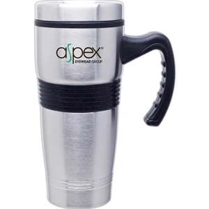 Speedmaster Ii - 17 Oz Double Wall Stainless Steel Mug With Plastic Liner, Foam Insulated