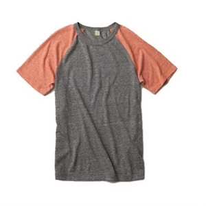 Gym Rat - X S- X L - Unisex Sporty T-shirt With Gray Body And Contrasting Color Blocked Sleeves