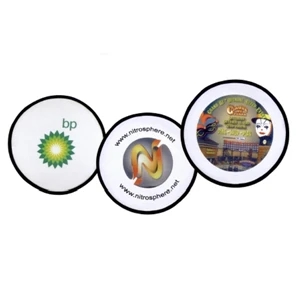 Collapsible Flying Disc With Full Color Process, Folded Size Of 3.5" Diameter