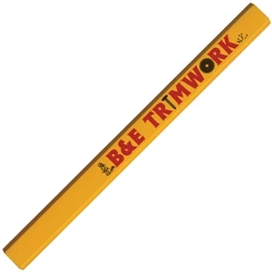 International Carpenter - Yellow - Flat Barrel Pencil With Flat Medium Core Offers Value