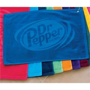 Turkish Signature (tm) - Blank White Towel - Heavyweight Golf Towel With Dobby Borders