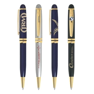 Bic (r) Esteem (r) - Twist Action Ballpoint Pen With Polished Lacquer Finish And 24k Gold-plated Accents