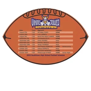 20 Mil Magnet - Football - Schedule Magnet Made From A Minimum Of 12% Recycled Material