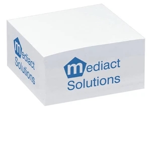 3 1/2" X 3 1/2" X 1 3/4" - Eco Friendly Non-adhesive Notepad Cube. 1-color Imprint At A Budget Price