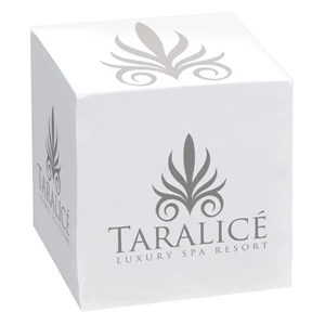 3 1/2" X 3 1/2" X 3 1/2" - Eco Friendly Non-adhesive Notepad Cube. 1-color Imprint At A Budget Price