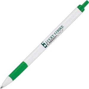 Rascal (tm) - 1 Color Imprint - Green - Economy Ballpoint Pen With Medium 1.0mm Point, Black Dg5 Ink And Grip