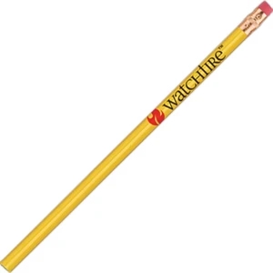 International (tm) - Yellow - Bonded Core Pencil In A Wood-cased Barrel With Brass-colored Ferrule And Red Eraser