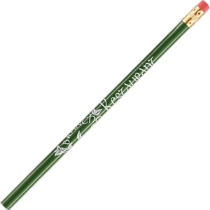 International (tm) - Green - Bonded Core Pencil In A Wood-cased Barrel With Brass-colored Ferrule And Red Eraser