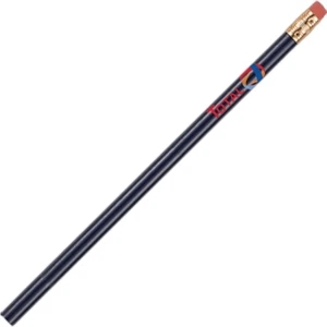 International (tm) - Blue - Bonded Core Pencil In A Wood-cased Barrel With Brass-colored Ferrule And Red Eraser