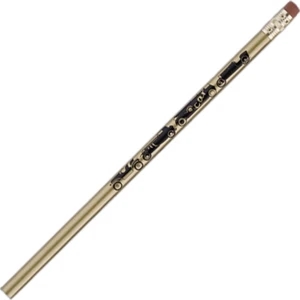 International (tm) - Gold - Bonded Core Pencil In A Wood-cased Barrel With Brass-colored Ferrule And Red Eraser