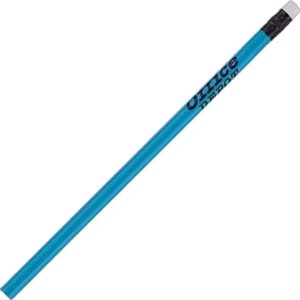 Neon (tm) - Neon Blue - Neon Round Barrel #2 Core Pencil With White Eraser And Black Ferrule
