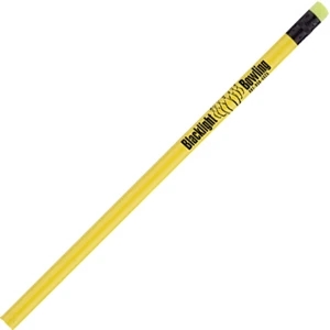 Tropicolor (tm) - Bikini Yellow - Round Barrel #2 Core Pencil With Matching Eraser And Black Ferrule