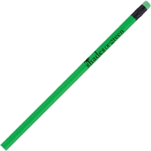 Tropicolor (tm) - Kiwi Green - Round Barrel #2 Core Pencil With Matching Eraser And Black Ferrule