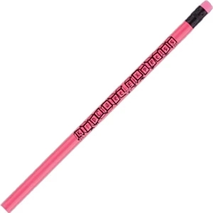 Tropicolor (tm) - Flamingo Pink - Round Barrel #2 Core Pencil With Matching Eraser And Black Ferrule