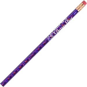 Gems (r) - Assorted Dark Colors - Round Barrel #2 Bonded Core Foil Pencil With Brass-colored Ferrule And Red Eraser