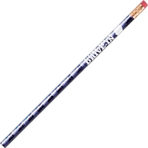 Gems (r) - Black Onyx - Round Barrel #2 Bonded Core Foil Pencil With Brass-colored Ferrule And Red Eraser