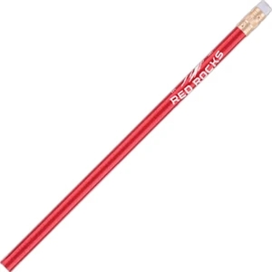 Stardust (tm) - Red - Bonded #2 Core Round Barrel Pencil In Stunning Finish With White Eraser