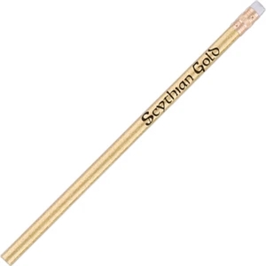 Stardust (tm) - Gold - Bonded #2 Core Round Barrel Pencil In Stunning Finish With White Eraser