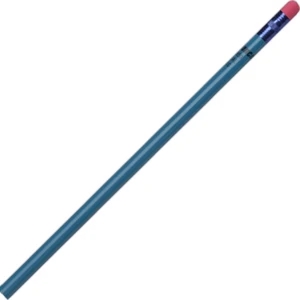 Create-a-pencil (tm) - 3 Color Imprint - Teal - Customizable Round Barrel, #2 Core Pencil