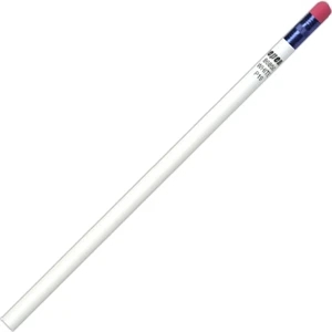 Create-a-pencil (tm) - 3 Color Imprint - White - Customizable Round Barrel, #2 Core Pencil