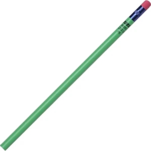 Create-a-pencil (tm) - 3 Color Imprint - Hi Gloss Green - Customizable Round Barrel, #2 Core Pencil