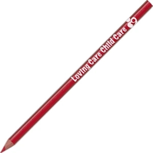 Color Leads (tm) - Red - Colored Crayon Pencil With Painted Style Barrel Adds Impact To Advertising Messages