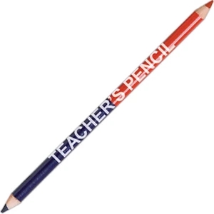 Combination Colored Pencil With Red Core On One End And Blue On The Other