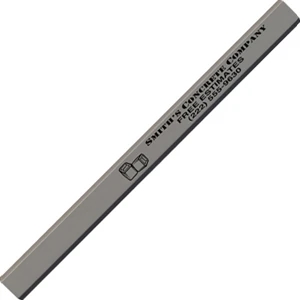 700 Series Domestic Carpenter (tm) - Gray - Flat Core Encased Carpenter's Pencil With Quality Medium Core