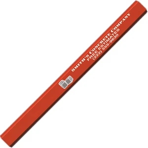 700 Series Domestic Carpenter (tm) - Hi Gloss Orange - Flat Core Encased Carpenter's Pencil With Quality Medium Core