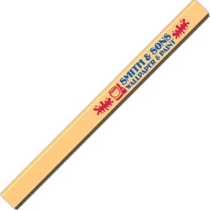 700 Series Domestic Carpenter (tm) - Cream - Flat Core Encased Carpenter's Pencil With Quality Medium Core