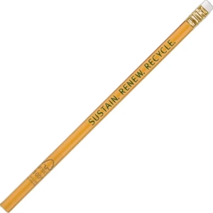 2 Color Imprint - Yellow - Forest Stewardship Council Certified Standard Round Pencil With Double Bonded Core