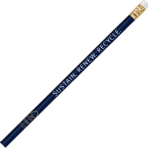 2 Color Imprint - Dark Blue - Forest Stewardship Council Certified Standard Round Pencil With Double Bonded Core