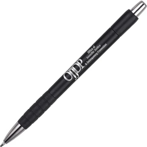 The Authority (tm) - Black - Medium 1.0mm Point, Blue Ink Retractable Pen With Rich Deep Matte Colored Barrel