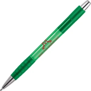 Outlander (tm) - Transparent Green - Retractable Ballpoint Pen With Slim, Translucent Barrel And Smooth Writing Ink