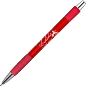 Outlander (tm) - Transparent Red - Retractable Ballpoint Pen With Slim, Translucent Barrel And Smooth Writing Ink
