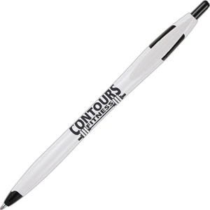 Kontour (tm) - Black - Retractable Ballpoint Pen Shaped For Comfort And Ease Of Use, With Colored Trim