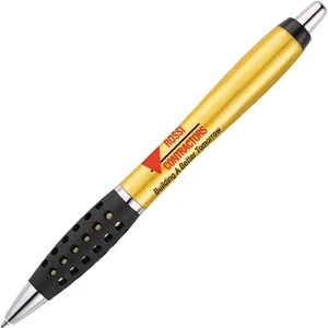 Cosmopolitan (tm) - Yellow - Worldly Retractable Pen With Stylish Good Looks And Smooth Write, Blue Ink