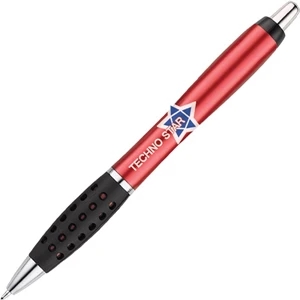 Cosmopolitan (tm) - Red - Worldly Retractable Pen With Stylish Good Looks And Smooth Write, Blue Ink