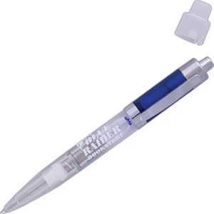 Glo (tm) - Blue - Ballpoint Pen With Light, Medium 1.0mm Point, Blue Ink