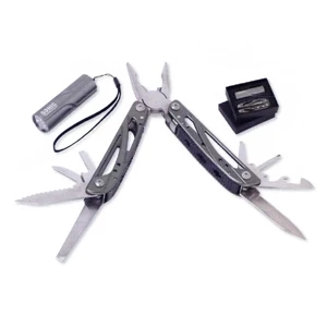 Tool Zone (tm) Crevasse - Set With One 9 Led Torch Flashlight And Matching Multi-tool