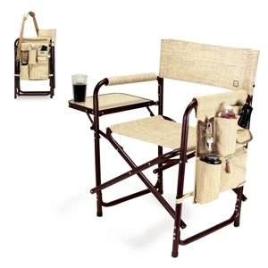 Botanica - Folding Chair With Fold-out Side Table, Side Pockets, And Insulated Drink Holder