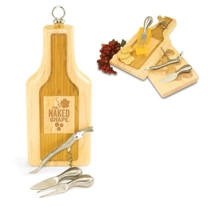 Silhouette - Swivel-style Cheese Board With Cheese Tools And Wine Accessories
