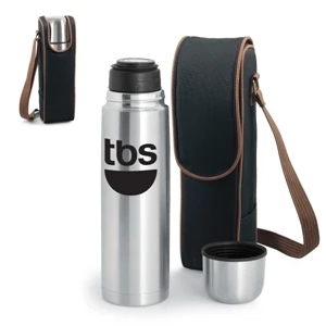 Kona Express - Coffee Or Tea Duffel With 24 Oz. Vacuum Flask And Adjustable Shoulder Strap