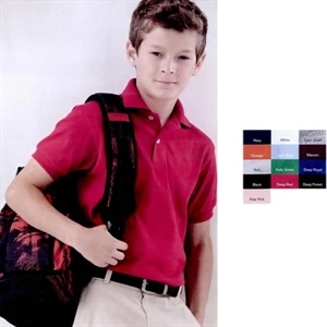 Hanes (r) - Neutrals - Youth Preshrunk 50% Cotton/50% Polyester Sport Shirt. Blank Product
