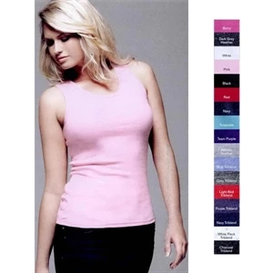 Bella + Canvas (r) - Neutrals S- X L - Missy Wide Strap Baby Rib Tank Top. Blank Product