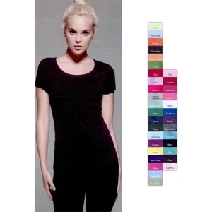Bella + Canvas (r) - Neutral S- X L - Ladies' Baby Rib Short Sleeve Scoop Neck T-shirt. Blank Product