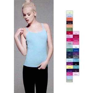 Bella + Canvas (r) - Colors S- X L - Ladies' Baby Rib Spaghetti Strap Tank Top. Blank Product