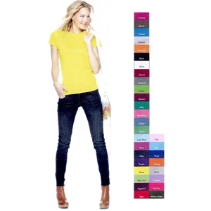 Lat - S- X L - Juniors' Fine Jersey Longer Length T-shirt. 4.5 Oz. Blank Product