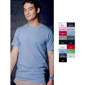 Anvilorganic (r) - Colors S- X L - Adult Organic Cotton Short Sleeve T-shirt. Blank Product